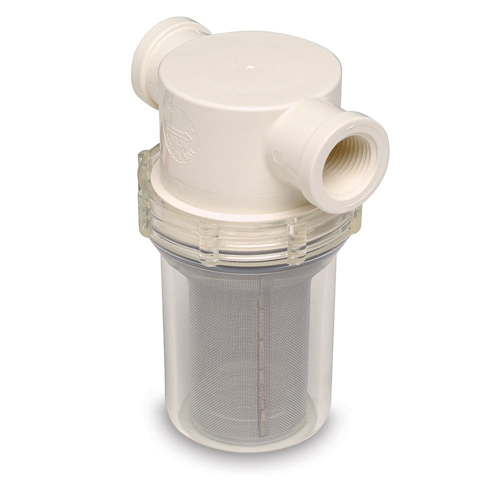 Shurflo by Pentair 1/2&quot; Raw Water Strainer w/Bracket  Fittings - 50 Mesh Screen [253-121-01]