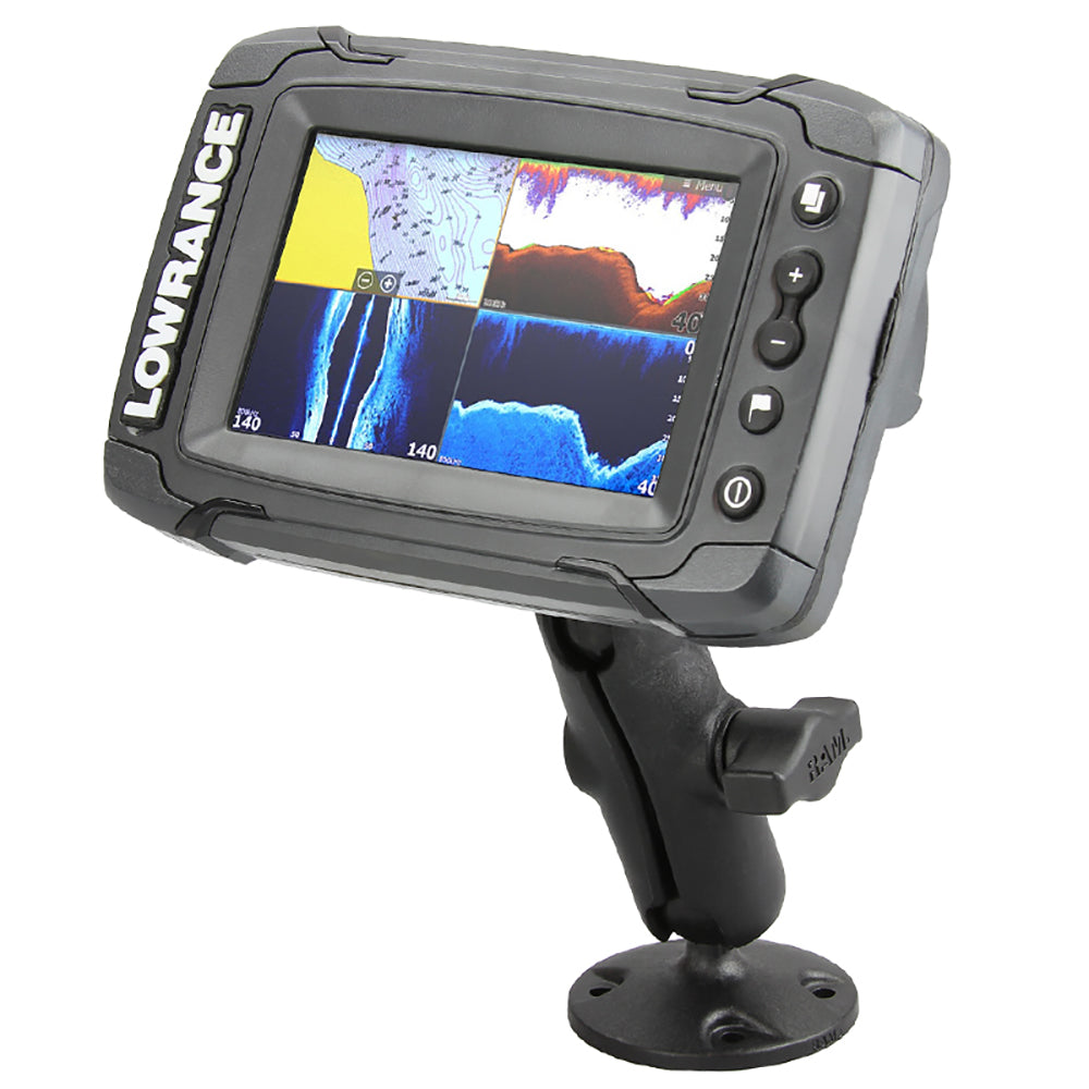 RAM Mount 1&quot; Ball &quot;Light Use&quot; Composite Mount f/Lowrance Elite-4 &amp; Mark-4 Series Fishfinders [RAP-B-101U-LO11]