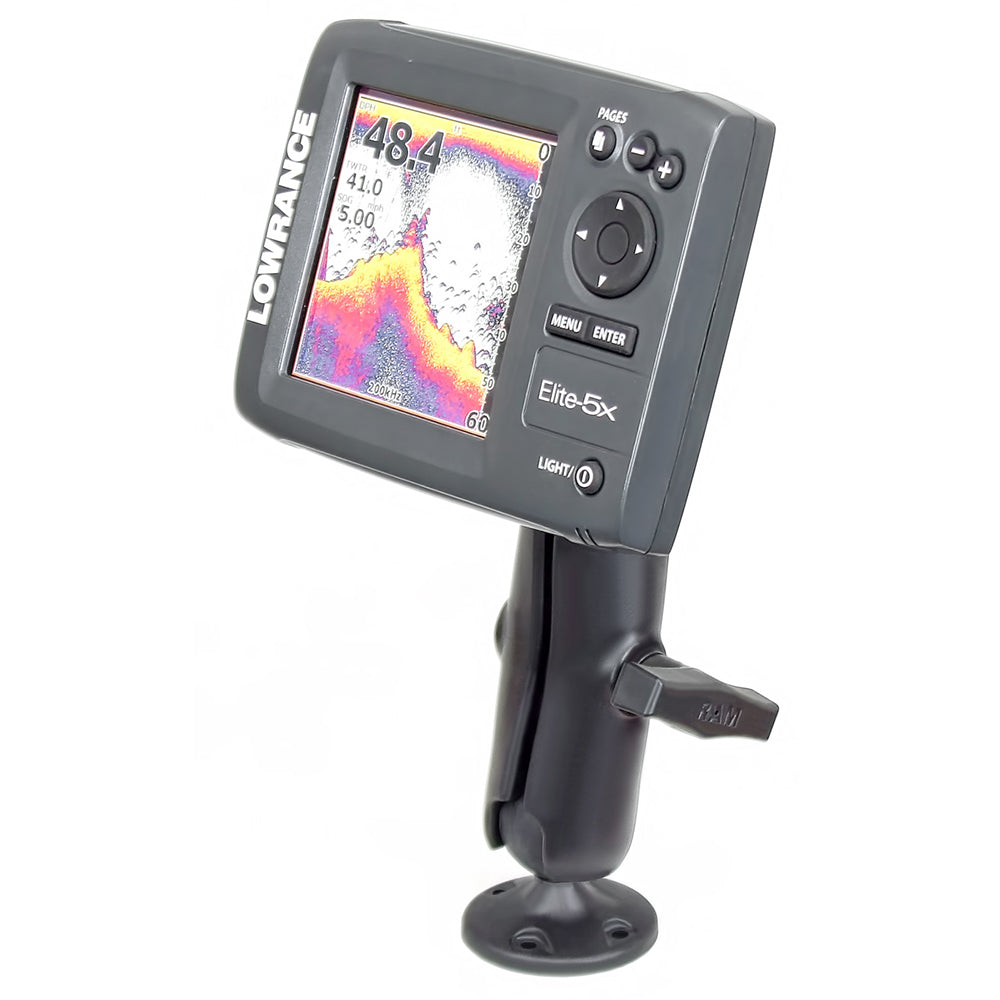 RAM Mount 1.5&quot; Ball &quot;Rugged Use&quot; Composite Mount f/Lowrance Elite-5 &amp; Mark-5 Series Fishfinders [RAP-101U-LO11]