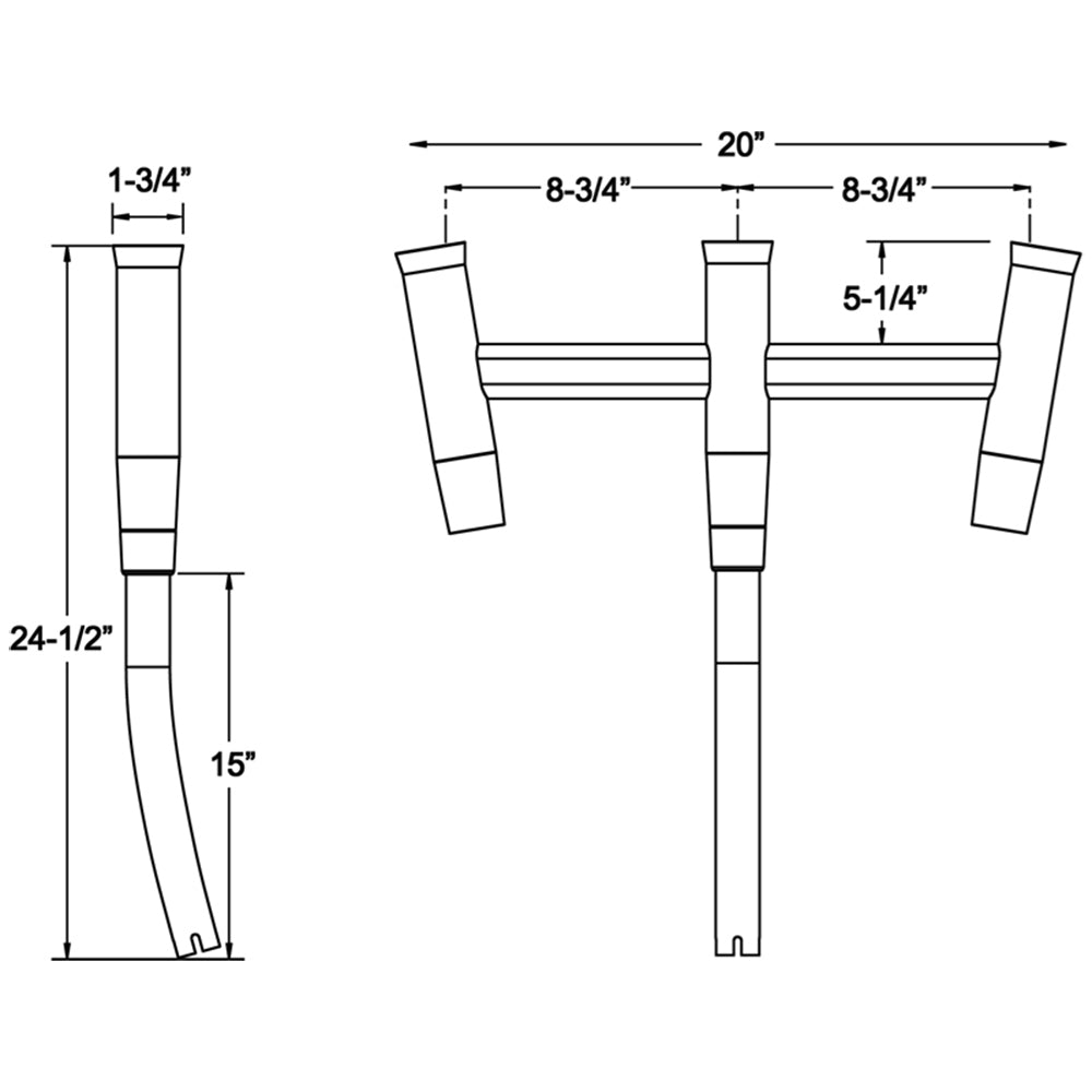 TACO Kite Fishing 3-Rod Cluster [F31-0770BSA-1] - 0