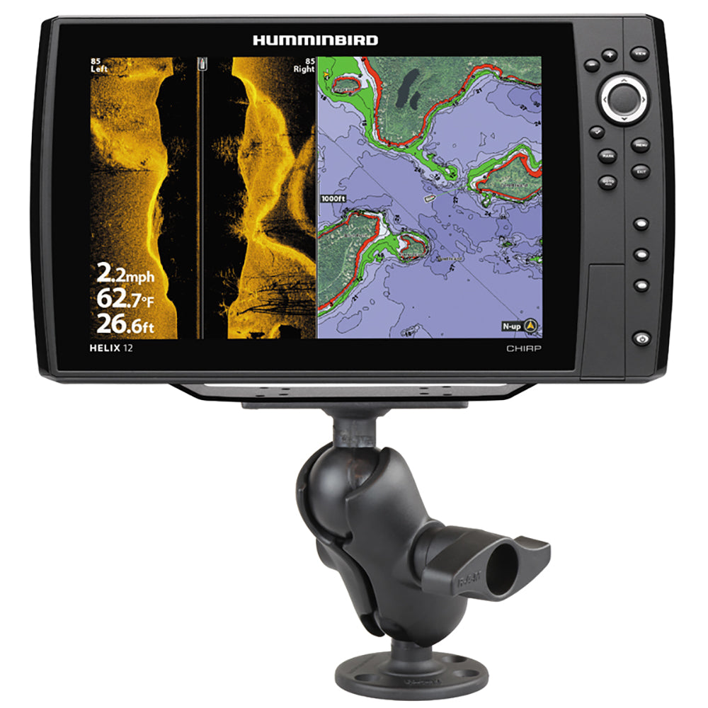 RAM Mount 2.25&quot; Ball Mount w/3.68&quot; Round Base &amp; 2&quot; x 5&quot; Rectangular Base f/Humminbird HELIX 9, 10 &amp; 12 [RAM-D-202-25-C-202U]