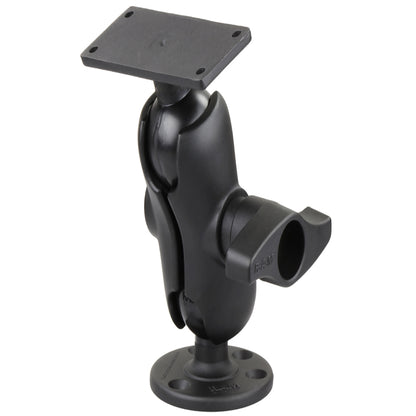 RAM Mount 2.25&quot; Ball Mount w/3.68&quot; Round Base &amp; 2&quot; x 5&quot; Rectangular Base f/Humminbird HELIX 9, 10 &amp; 12 [RAM-D-202-25-C-202U]