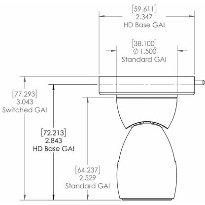 Lumitec GAI2 White Dimming/Red &amp; Blue Non-Dimming Heavy Duty Base - White Housing [111802]