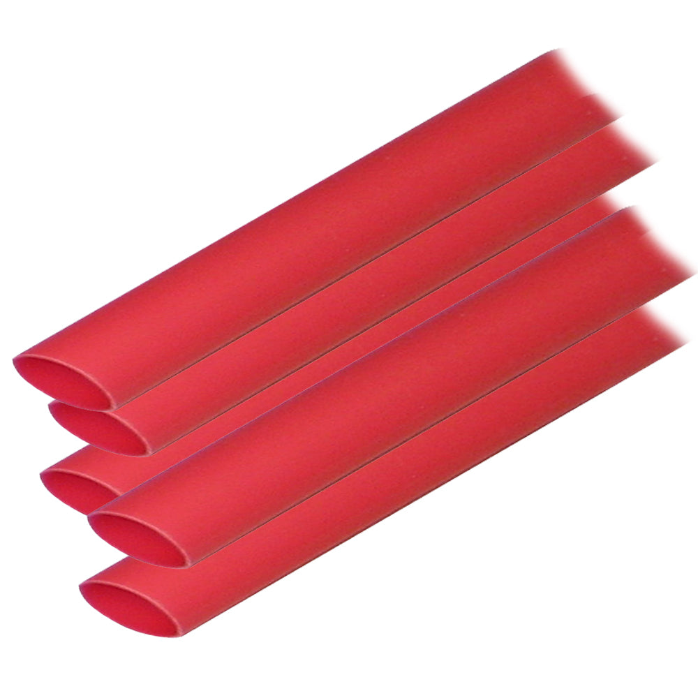 Ancor Adhesive Lined Heat Shrink Tubing (ALT) - 1/2&quot; x 12&quot; - 5-Pack - Red [305624]