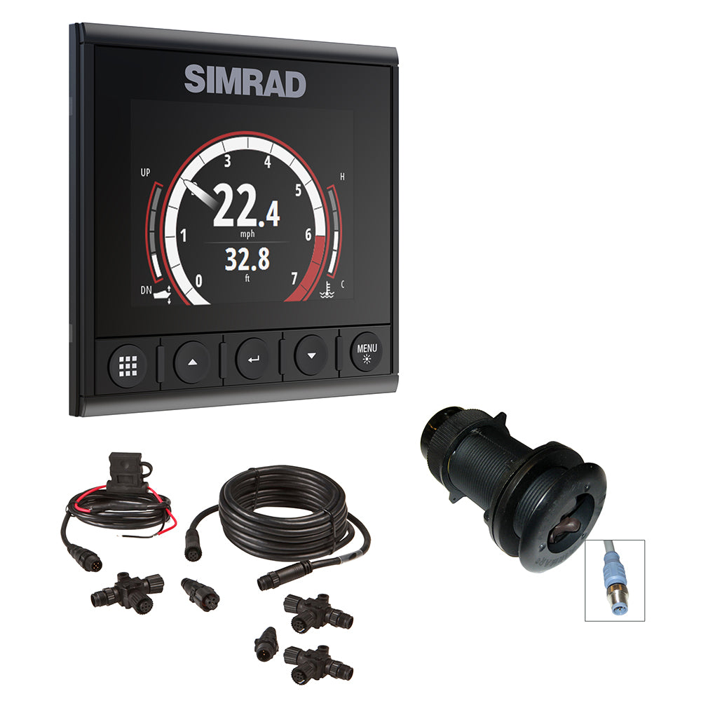 Simrad IS42 Speed/Depth Pack - IS42 Digital Display, DST800 Ducer &amp; N2k Backbone Starter Kit [000-13293-001]