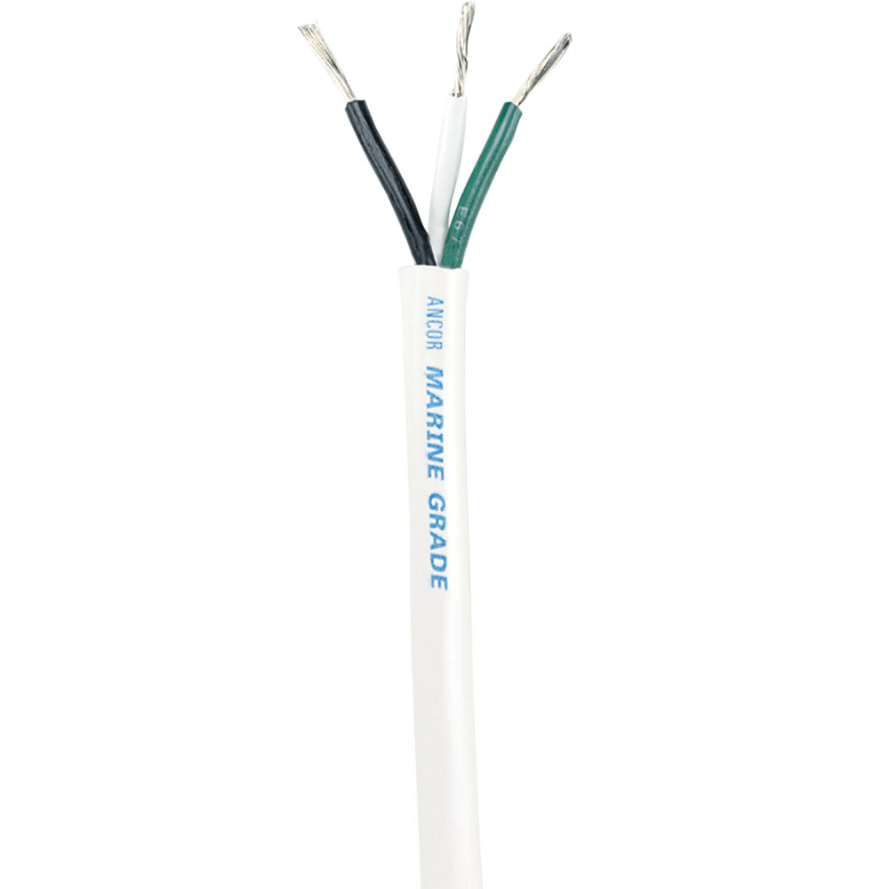 Ancor White Triplex Cable - 12/3 AWG - Round - 250&