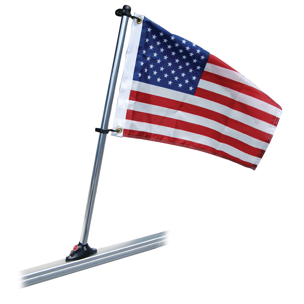 Taylor Made Pontoon 30&quot; Flag Pole Mount &amp; 16&quot; x 24&quot; US Flag [922]