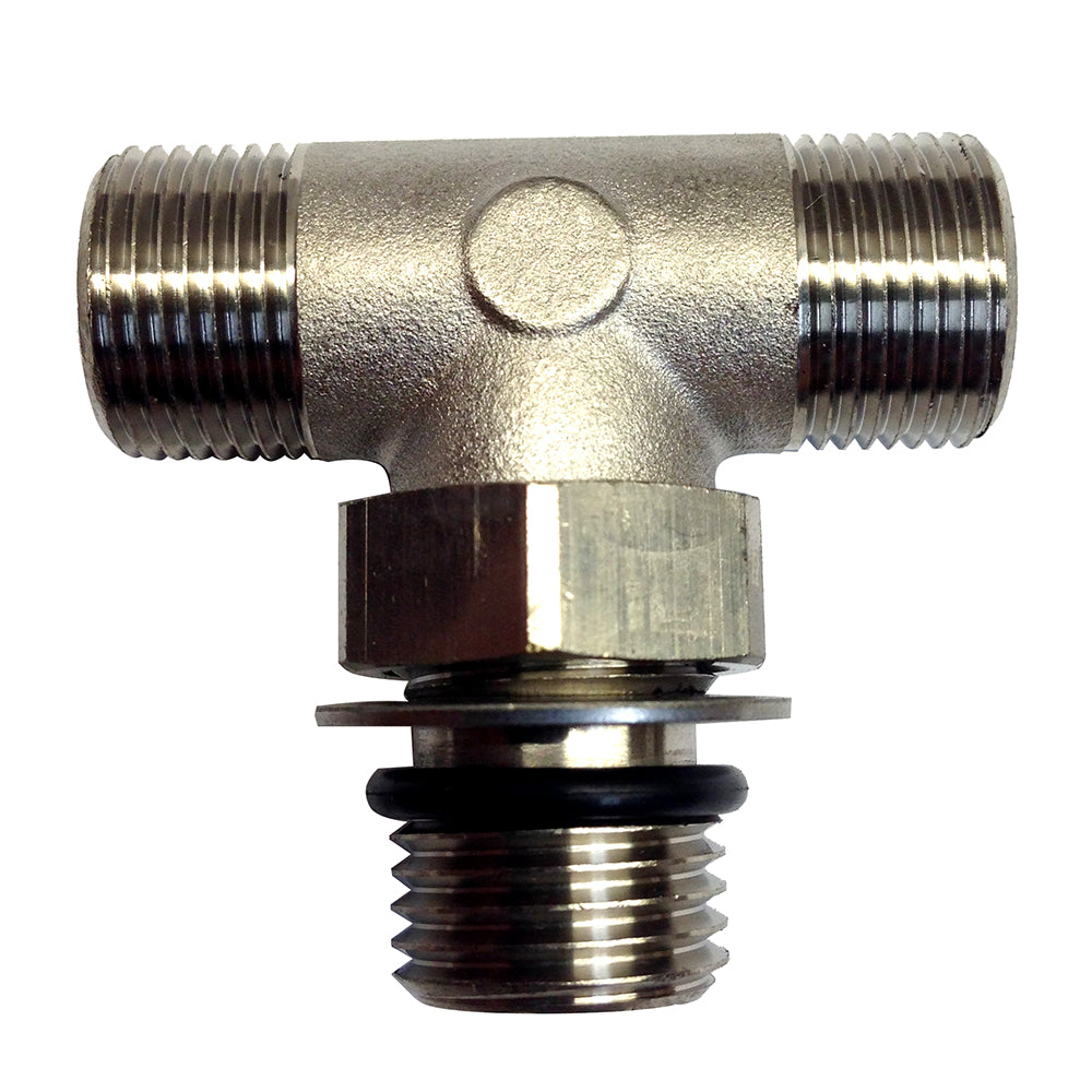 Uflex Boss Style T-Fitting - Nickel - ORB 6 to 3/8&quot; COMP [71955T]