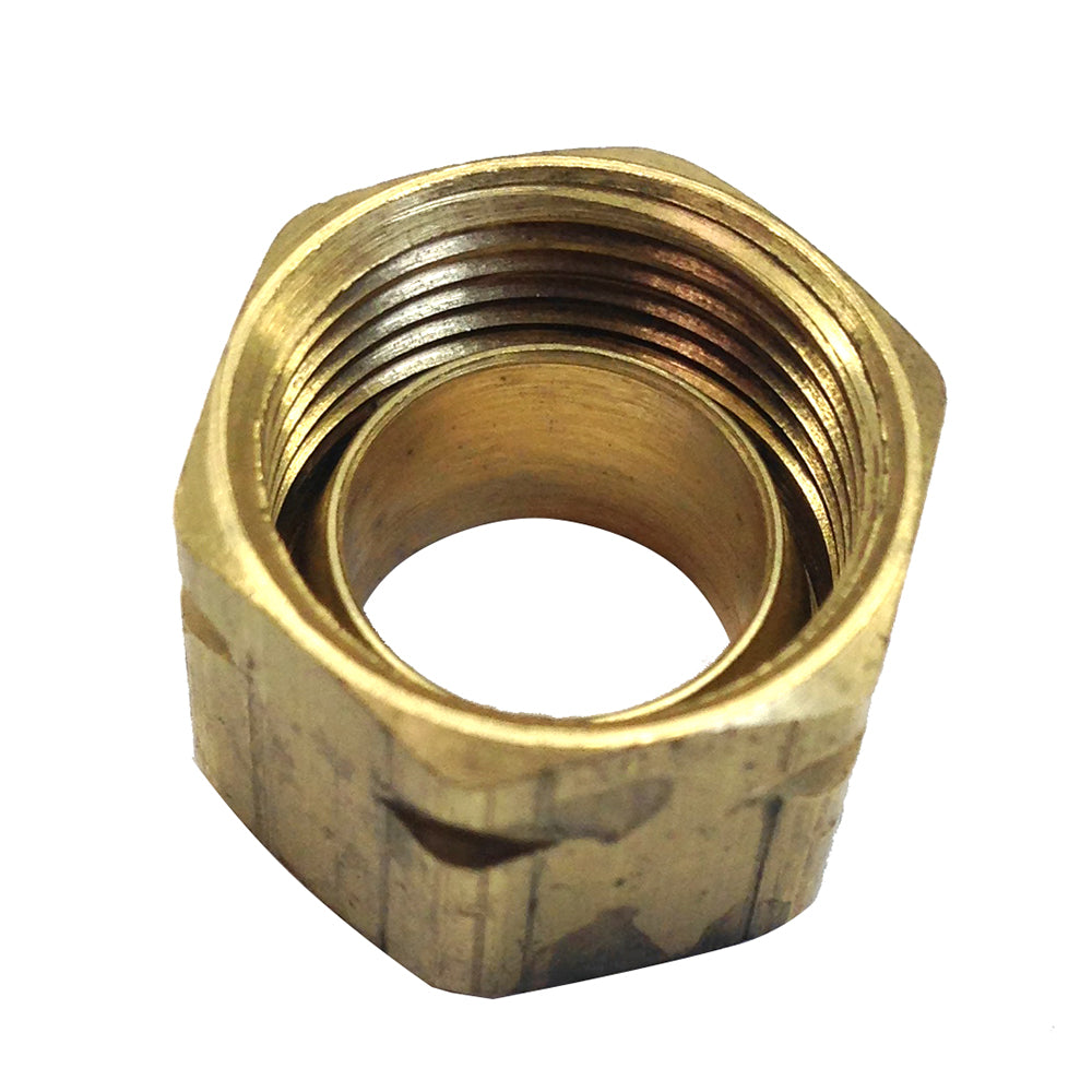 Uflex Brass Compression Nut w/Sleeve 