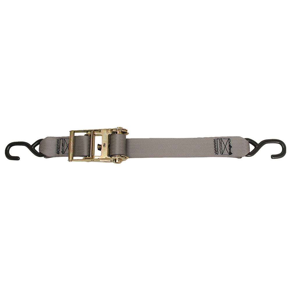 CargoBuckle Multipurpose Ratchet Strap Tie-Down w/S-Hooks - 2&quot; x 15 [F13758]