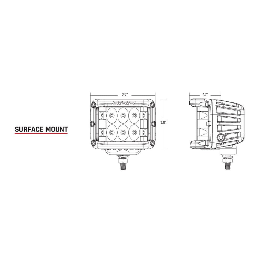 RIGID Industries D-SS Series PRO Flood LED Surface Mount - Pair - Black [262113] - 0