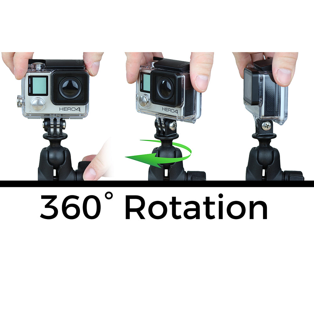 RAM Mount RAM 1&quot; Ball Adapter for GoPro Bases with Short Arm and Action Camera Adapter [RAP-B-GOP2-A-GOP1U]