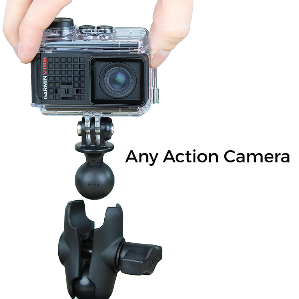 RAM Mount RAM 1&quot; Ball Adapter for GoPro Bases with Short Arm and Action Camera Adapter [RAP-B-GOP2-A-GOP1U]