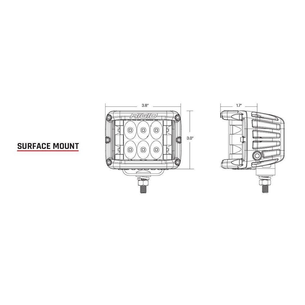 RIGID Industries D-SS PRO Flood LED Surface Mount - Pair - White [862113] - 0