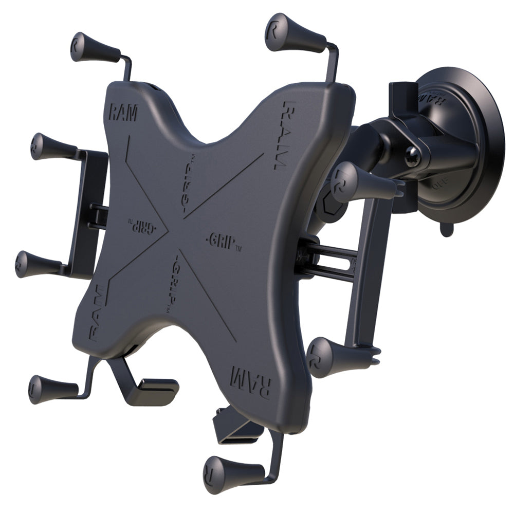 RAM Mount Twist-Lock Suction Cup Mount w/Universal X-Grip Cradle for 12&quot; Large Tablets [RAM-B-166-UN11U]