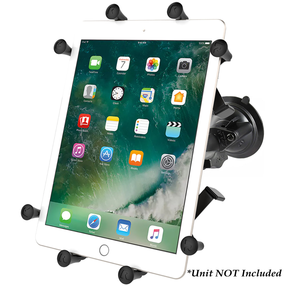 RAM Mount Twist-Lock Suction Cup Mount w/Universal X-Grip Cradle for 10&quot; Large Tablets [RAM-B-166-UN9U]