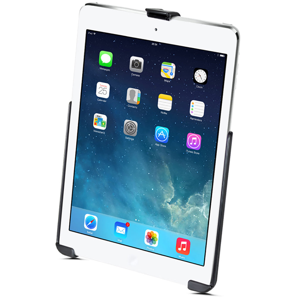 RAM Mount EZ-Rollr Model Specific Cradle w/Round Base Adapter for the iPad 5th Generation, Apple iPad Air 1-2  iPad Pro 9.7 [RAM-B-202-AP17U]