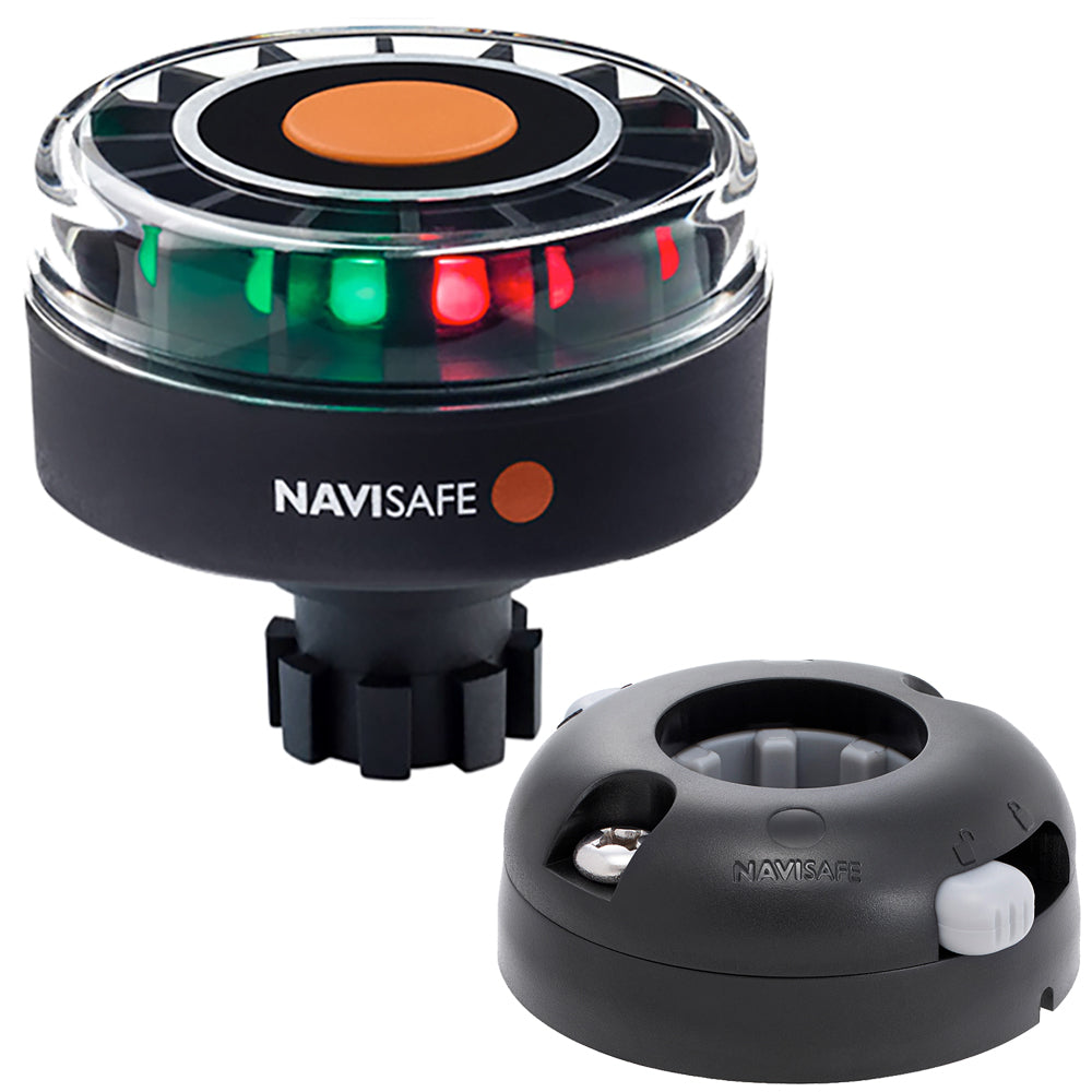 Navisafe Navilight Tricolor 2NM w/Navibolt Base  Horizontal Mount - Black [342KIT7]