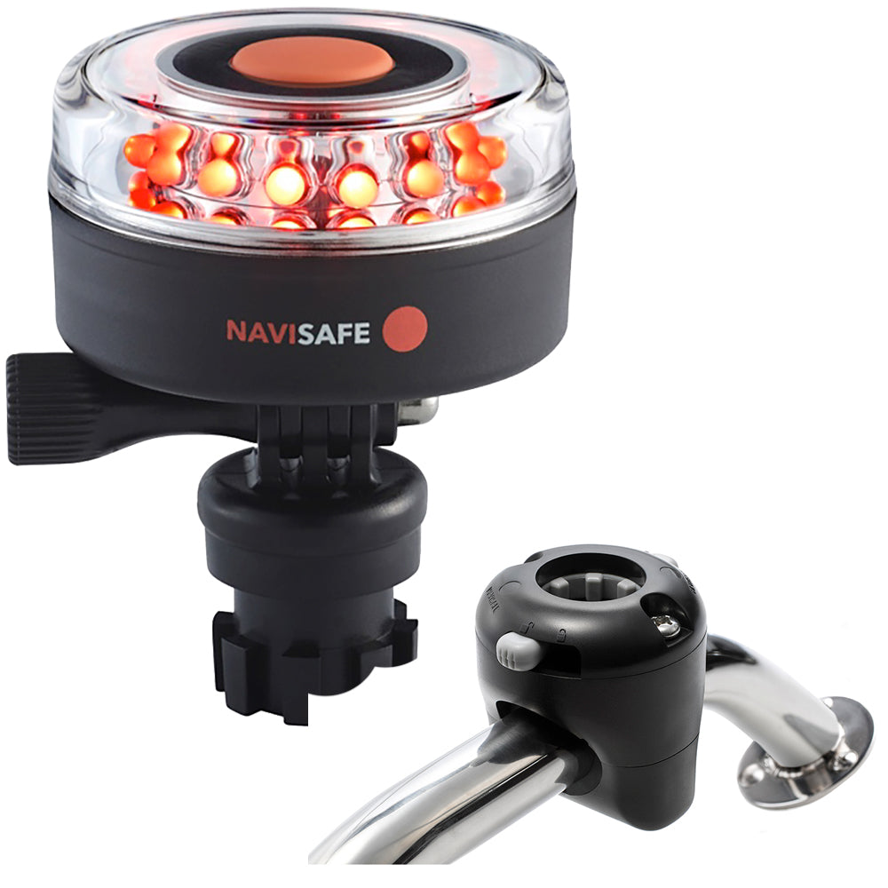 Navisafe Navilight All RED 360 2NM w/Navimount Base  Rail Mount - Black [045KIT]