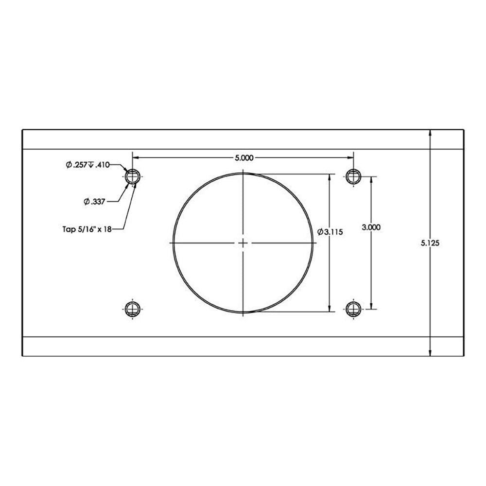 TACO T-Top Extrusion Plate Pre-Drilled for Grand Slams - 20&quot; - Pair [GSE-1939BSA20]