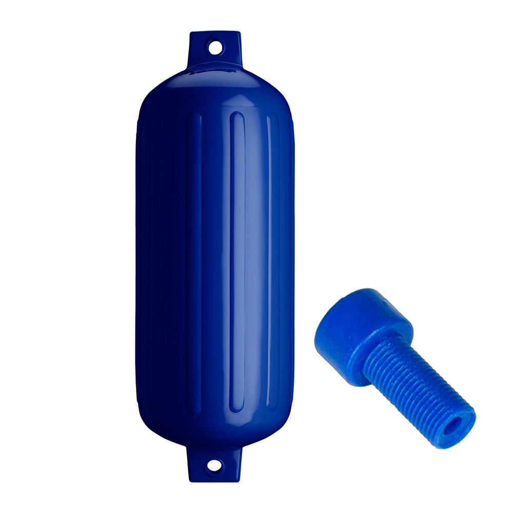 Polyform G-6 Twin Eye Fender 11&quot; x 30&quot; - Cobalt Blue w/Adapter [G-6-COBALT BLUE]