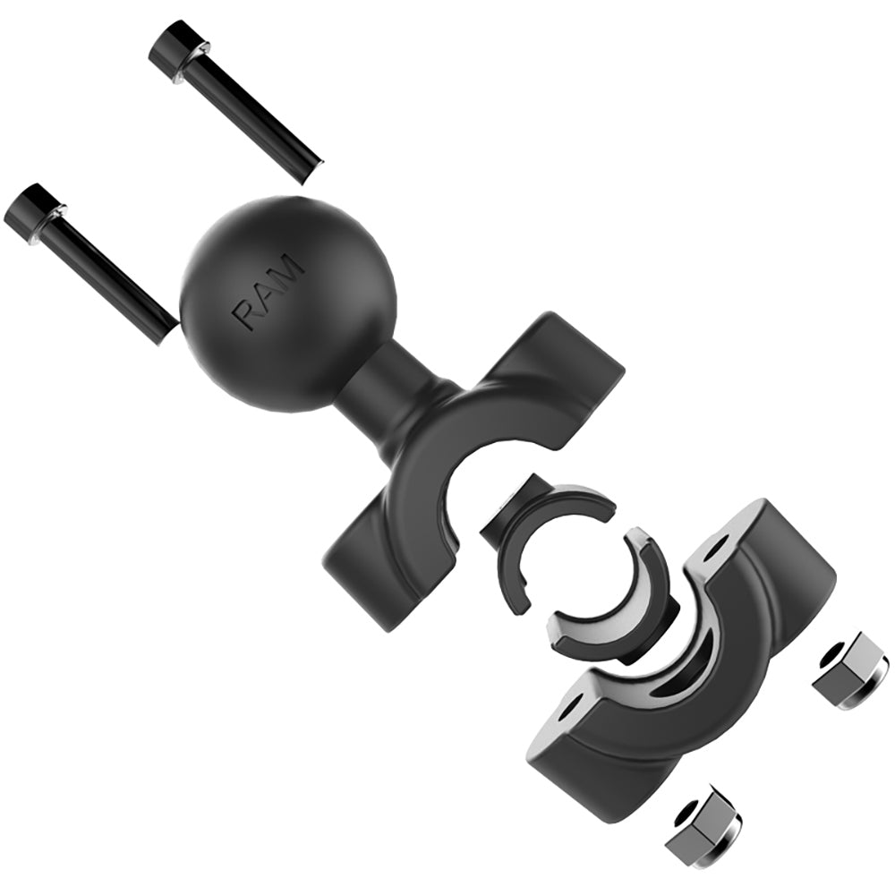 RAM Mount RAM Torque 3/8&quot; - 5/8&quot; Diameter Mini Rail Base with 1&quot; Ball, Short Arm and X-Grip for Larger Phones [RAM-B-408-37-62-A-UN10]