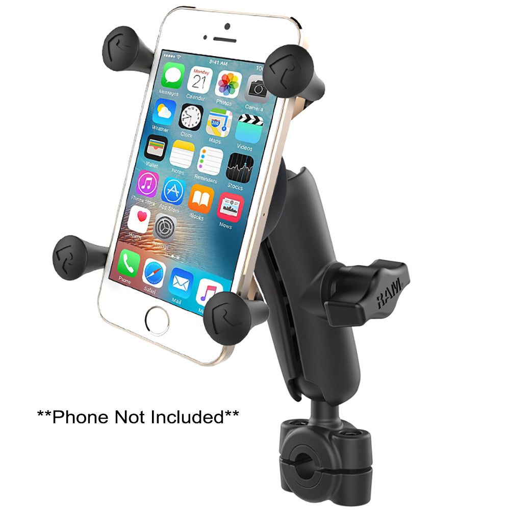 RAM Mount RAM Torque 3/8&quot; - 5/8&quot; Diameter Mini Rail Base with 1&quot; Ball, Medium Arm and X-Grip for Phones [RAM-B-408-37-62-UN7U]