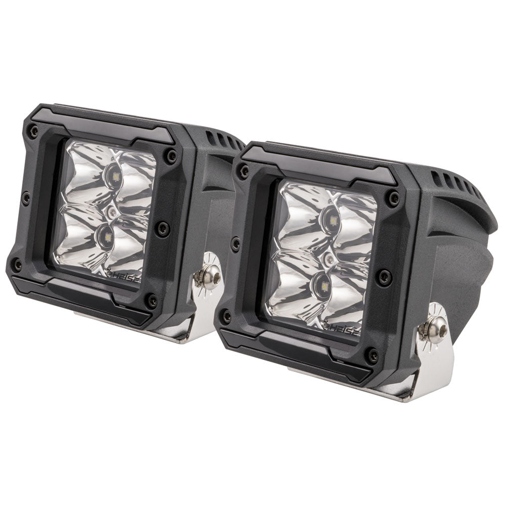 HEISE 4 LED Cube Light w/Harness - Spot Beam- 3&quot; - 2 Pack [HE-HCL2S2PK]