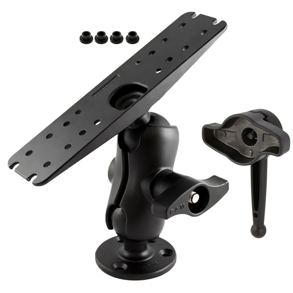 Ram Mount D Size 2.25&quot; Ball Mount w/11&quot; X 3&quot; Rectangle Plate, 3.68&quot; Round Plate and Hi-Torq Wrench [RAM-D-111-C-KNOB9H]