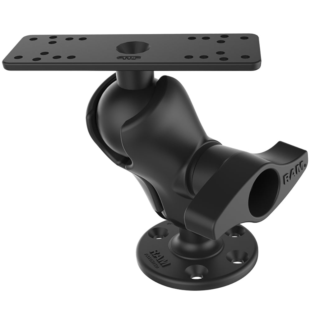 Ram Mount Universal D Size Ball Mount with Short Arm for 9&quot;-12&quot; Fishfinders and Chartplotters [RAM-D-115-C]