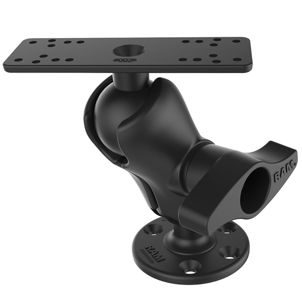 Ram Mount Universal D Size Ball Mount with Short Arm and Hi-Torq Wrench for 9&quot;-12&quot; Fishfinders and Chartplotters [RAM-D-115-C-KNOB9H]