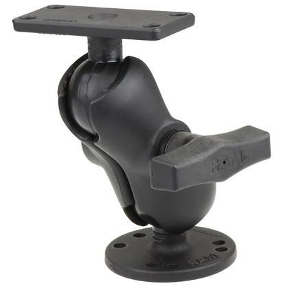 RAM Mount 1.5&quot; Ball Mount w/2.5&quot; Round Base, Short Arm  1.5&quot; x 3&quot; Plate f/Humminbird Helix 5 Only [RAM-202-153-B-202U]