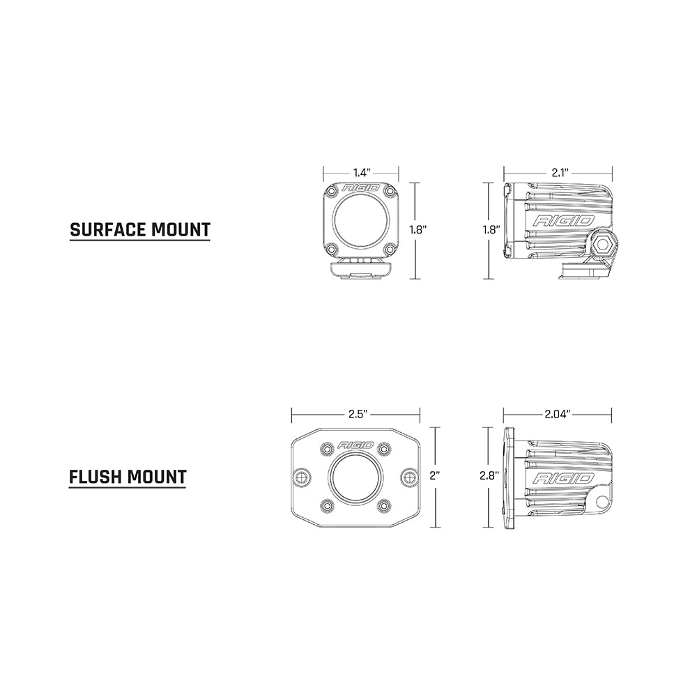 RIGID Industries Ignite Surface Mount Spot - Single - Black [20511]