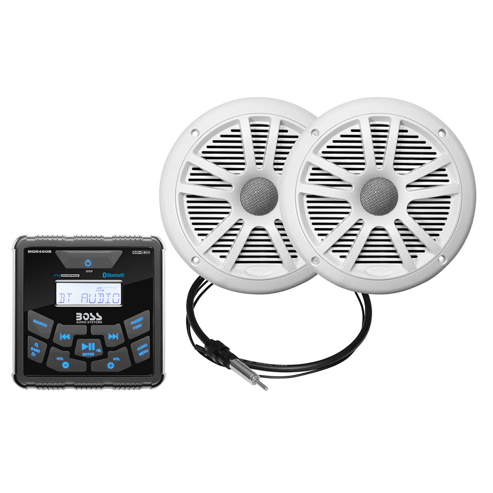 Boss Audio MCKGB450W.6 Marine Stereo  6.5&quot; Speaker Kit - White [MCKGB450W.6]