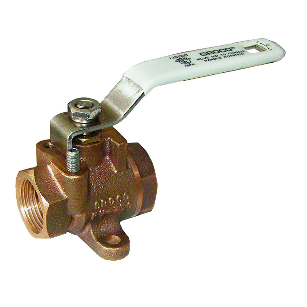 GROCO 1/4&quot; NPT Bronze Inline Fuel Valve [FV-250]