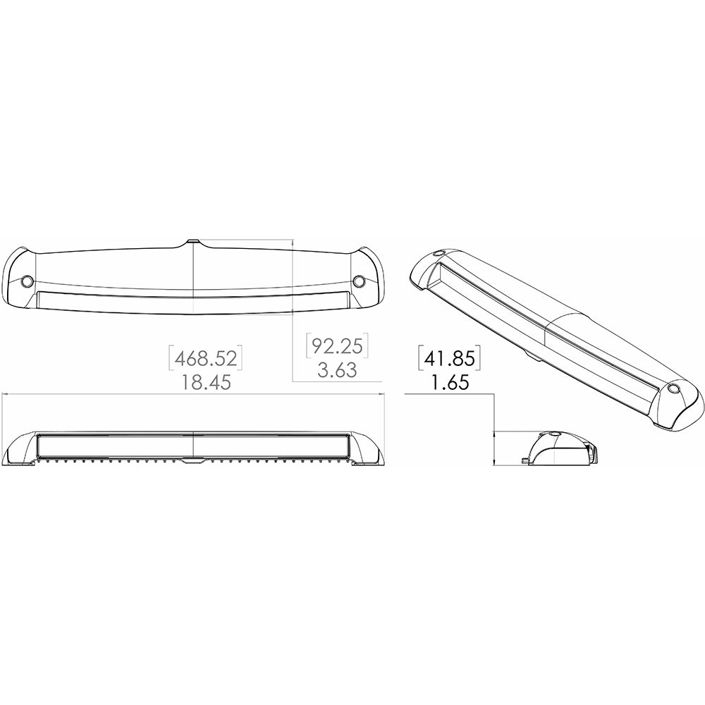 Lumitec Razor 18&quot; Light Bar -Flood - White [101586]