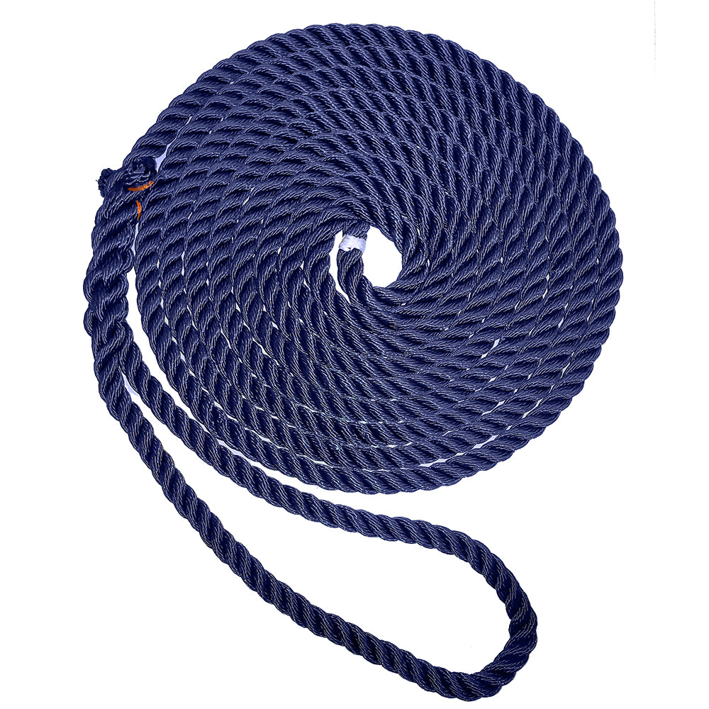 New England Ropes 3/8&quot; Premium 3-Strand Dock Line - Navy Blue - 25 [C6053-12-00025]