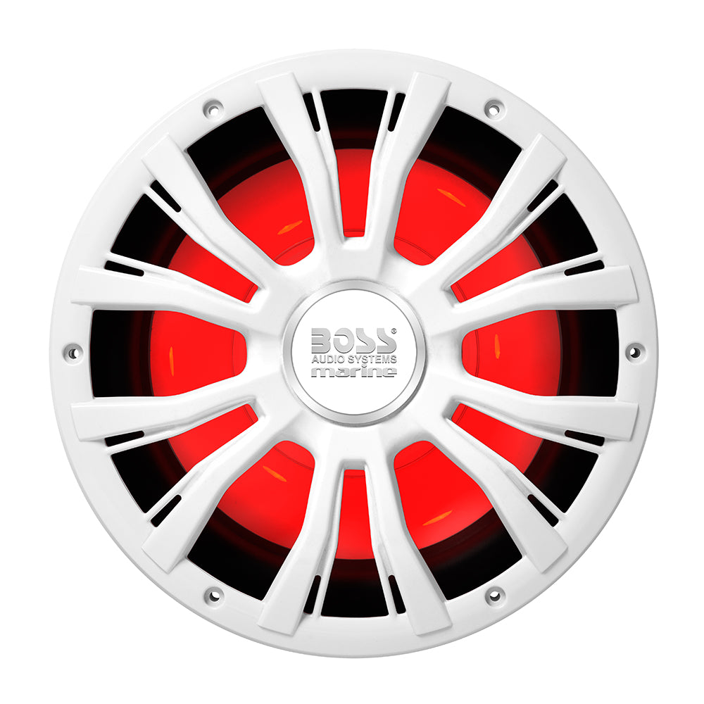 Boss Audio 10&quot; MRG10W Subwoofer w/RGB Lighting - White - 800W [MRGB10W]