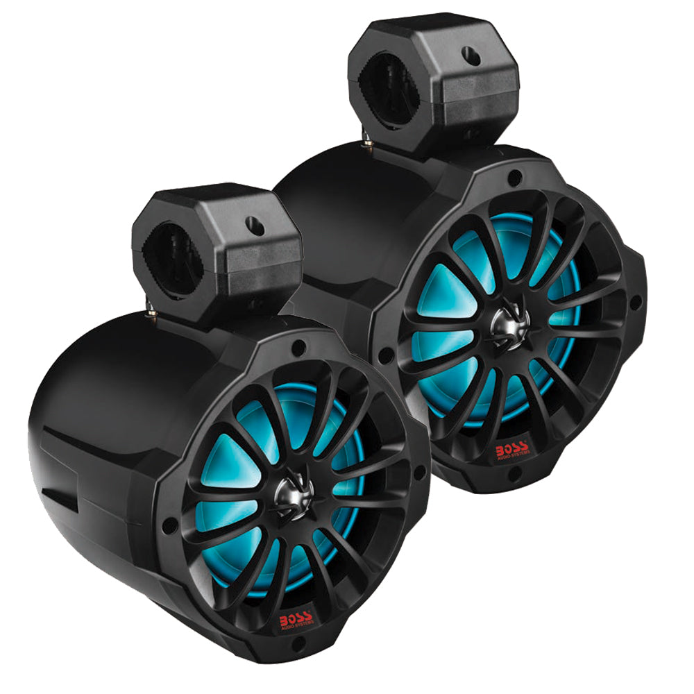 Boss Audio 6.5&quot; B62RGB Amplified RGB Waketower Speakers - Matte Black - 750W [B62RGB]