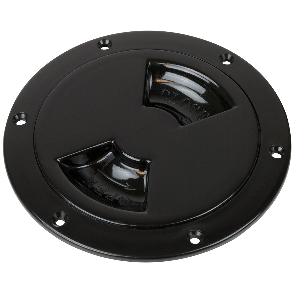 Sea-Dog Smooth Quarter Turn Deck Plate - Black - 4&quot; [336145-1]