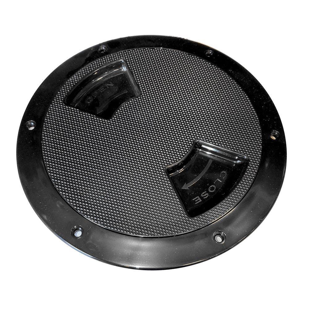 Sea-Dog Textured Quarter Turn Deck Plate - Black - 6&quot; [336167-1]