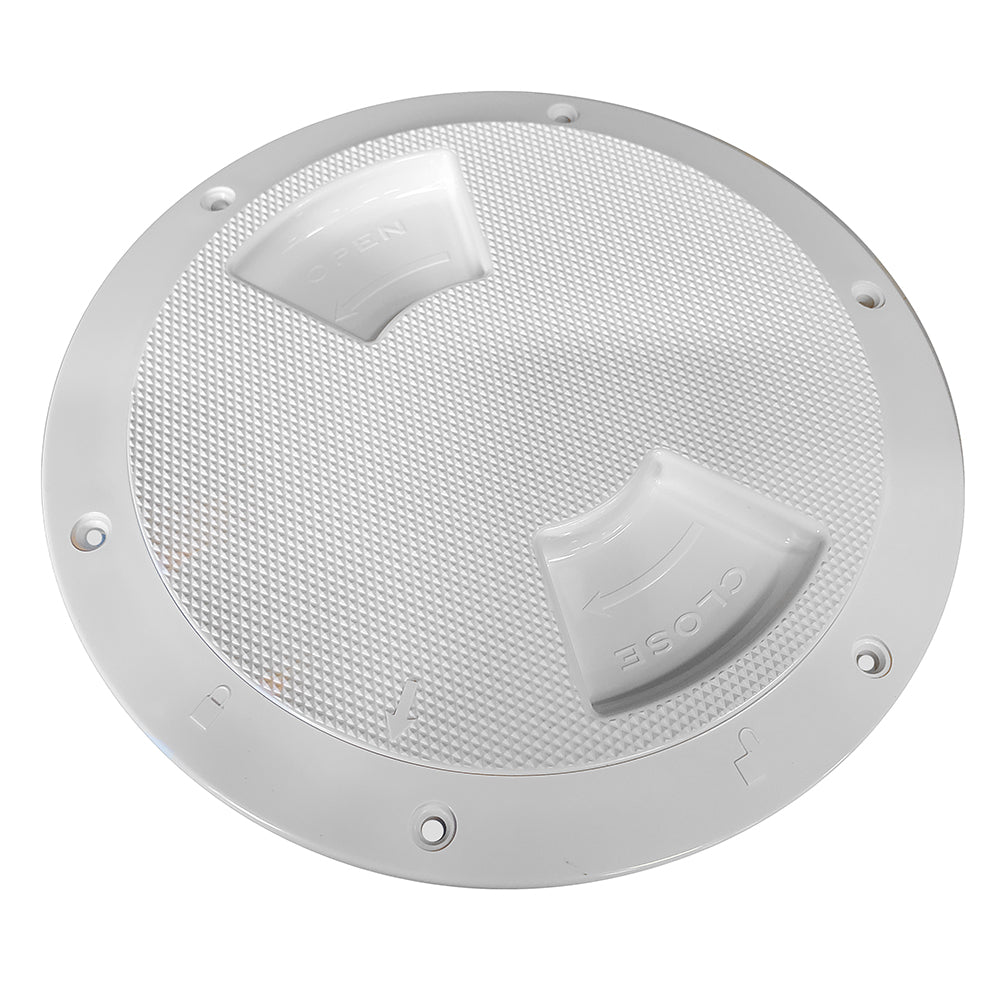 Sea-Dog Textured Quarter Turn Deck Plate - White - 8&quot; [336182-1]