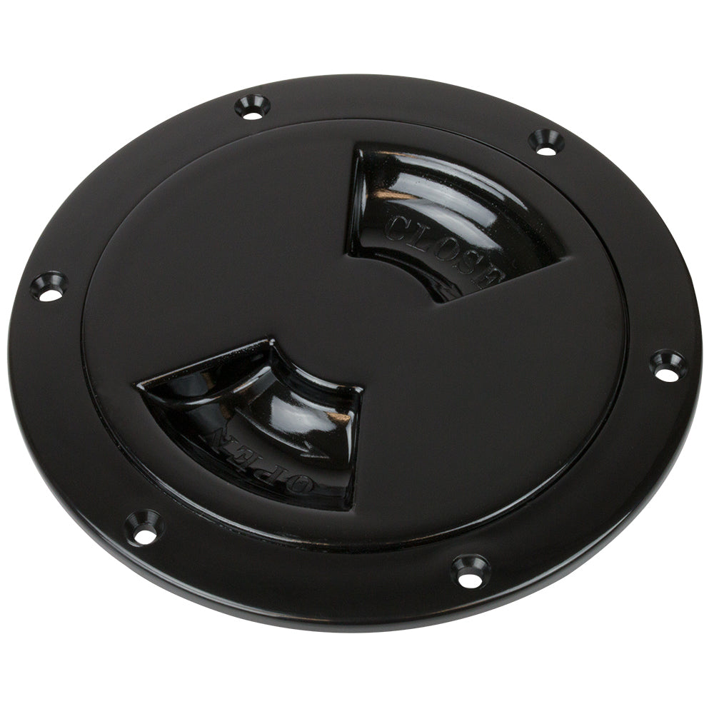 Sea-Dog Quarter-Turn Smooth Deck Plate w/Internal Collar - Black - 8&quot; [336385-1]