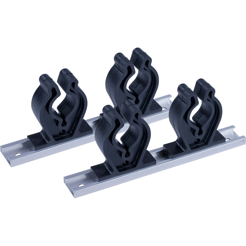 Sea-Dog Track Rod Holder - 7&quot; Tracks - 4 Rod Clips [325044-1]