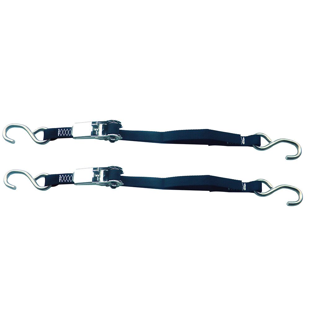 Rod Saver Stainless Steel Ratchet Tie-Down - 1&quot; x 3 - Pair [SSRTD3]