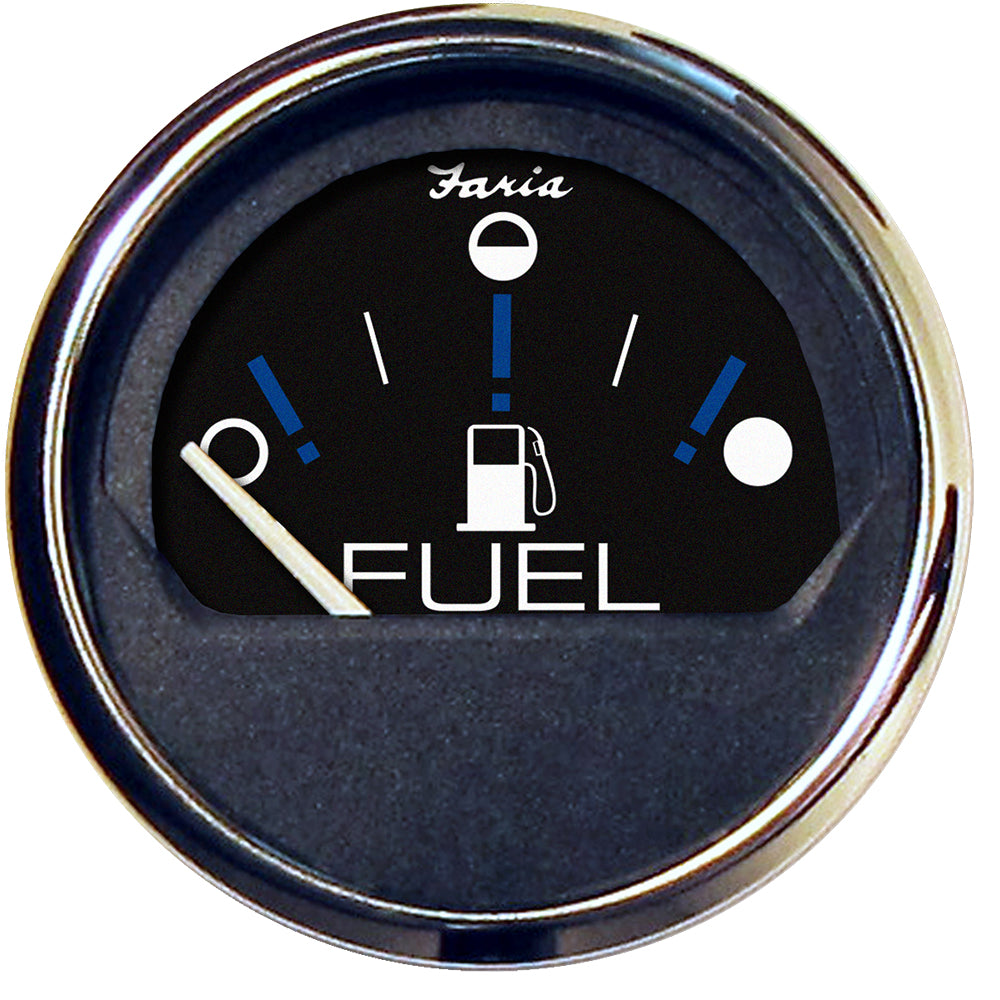 Faria Chesapeake Black 2&quot; Fuel Level Gauge (Metric) [13721]