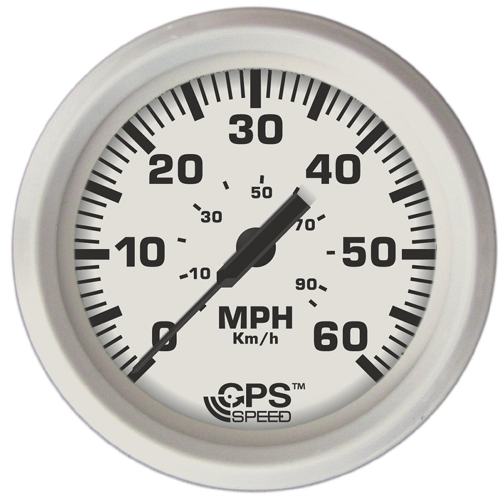 Faria Dress White 4&quot; GPS Speedometer - 60 MPH [33147]