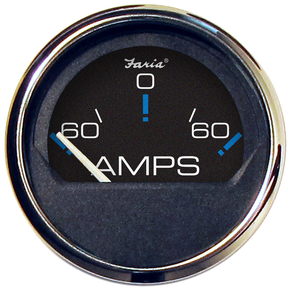 Faria Chesapeake Black 2&quot; Ammeter Gauge (-60 to +60 AMPS) [13736]