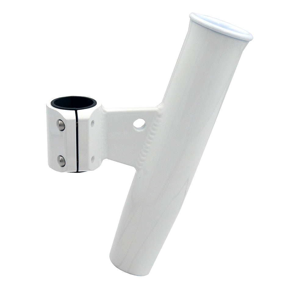 C.E. Smith Aluminum Vertical Clamp-On Rod Holder 1-2/3&quot; OD White Powdercoat w/Sleeve [53726]