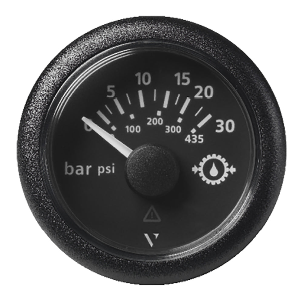 Veratron 52MM (2-1/16&quot;) ViewLine Transmission Oil Pressure 30 Bar/435 PSI - Black Dial  Round Bezel [A2C59514141]